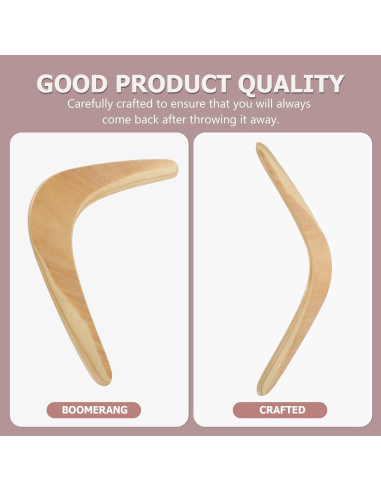 Boomerang de Madera Gatuida 36.87x21.5cm para Niños y Adultos