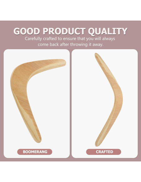 Boomerang de Madera Gatuida 36.87x21.5cm para Niños y Adultos