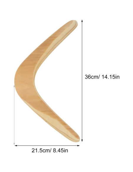 Boomerang de Madera Gatuida 36.87x21.5cm para Niños y Adultos