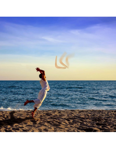 Boomerang de Madera Gatuida 36.87x21.5cm para Niños y Adultos