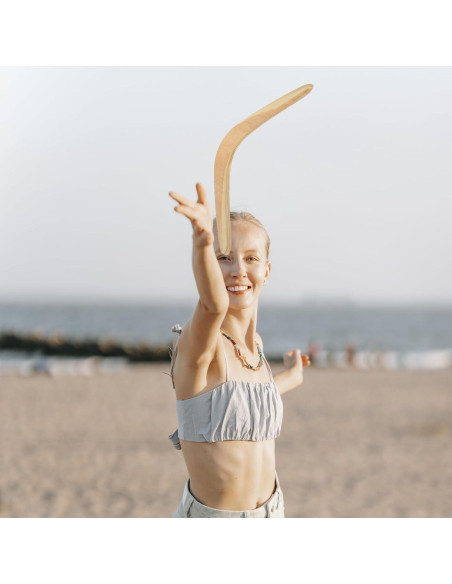 Boomerang de Madera Gatuida 36.87x21.5cm para Niños y Adultos