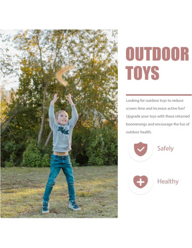 Boomerang de Madera Gatuida 36.87x21.5cm para Niños y Adultos