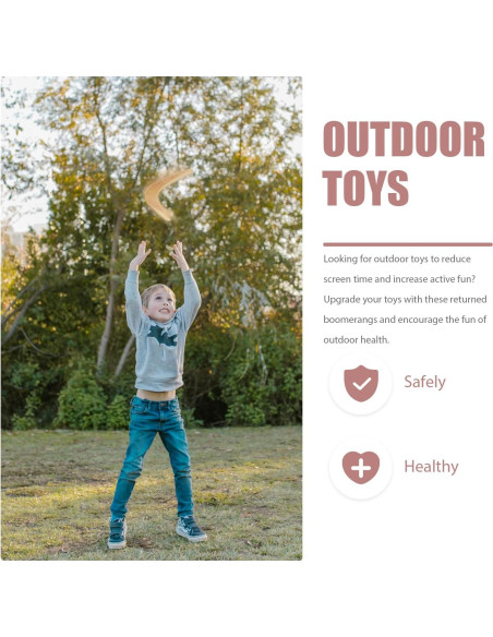 Boomerang de Madera Gatuida 36.87x21.5cm para Niños y Adultos