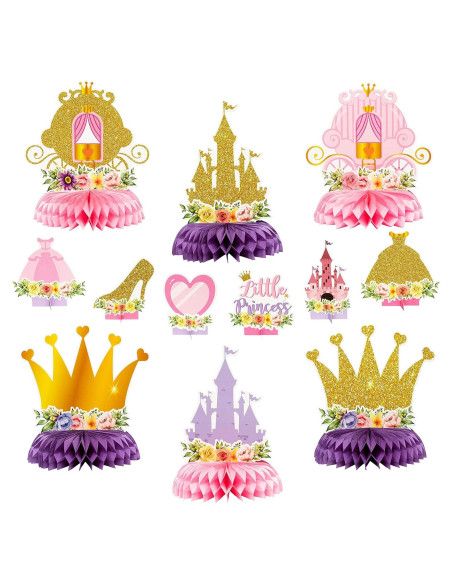 Centros de Mesa de Panal Floral Princesa ArowlWesh 12 Pcs