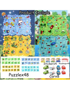 Juego de Pista de Autos Puzzle Racer Niville 12 Piezas 2