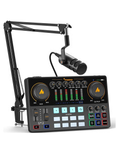 Interfaz de Audio MAONO AME2C Pro con Micrófono XLR