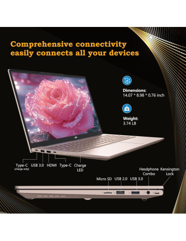 Laptop NIMO 15.6 FHD, 16GB RAM, 1TB SSD, Oro Rosa