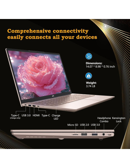 Laptop NIMO 15.6 FHD, 16GB RAM, 1TB SSD, Oro Rosa