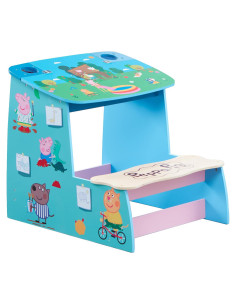 Escritorio de Madera Peppa Pig con Pizarra y Almacenamiento