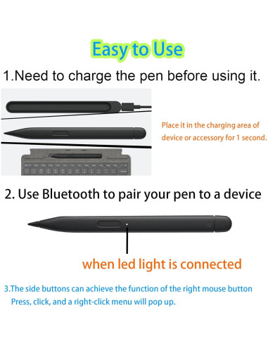 Slim Pen 2 Dogxiong para Microsoft Surface Pro 8/9/10, Precisión