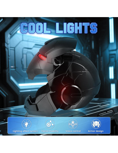 Casco YONTYEQ Iron Hero MK5 Negro 1:1 con Control Remoto y LED