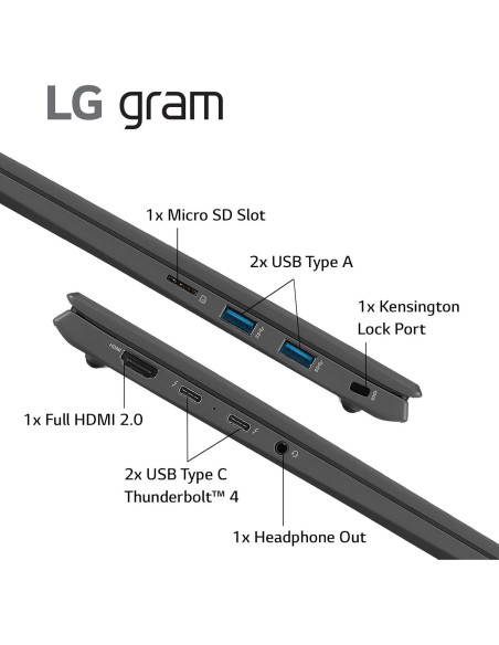 Laptop LG gram 15.6" i7 16GB 512GB Windows 11 Gris