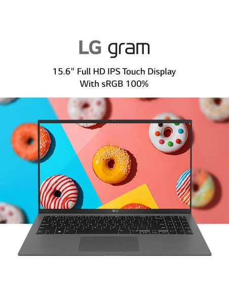 Laptop LG gram 15.6" i7 16GB 512GB Windows 11 Gris