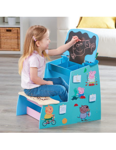 Escritorio de Madera Peppa Pig con Pizarra y Almacenamiento 2