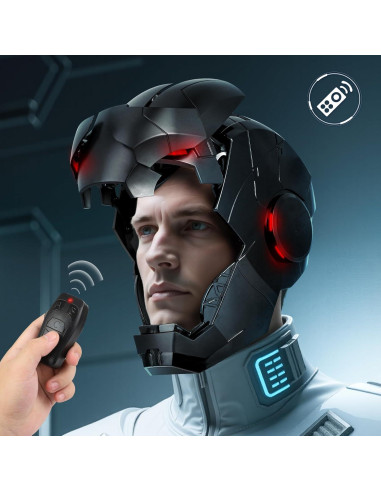 Casco YONTYEQ Iron Hero MK5 Negro 1:1 con Control Remoto y LED