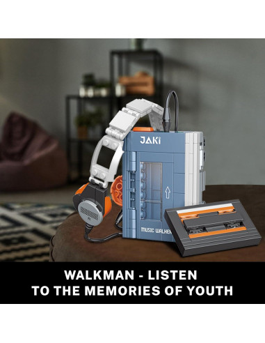 Set Retro JMBricklayer 20131 Máquina de Escribir y Walkman