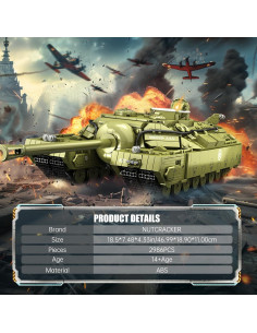 NUTCRACKER Tanque Militar T28 2986 Piezas Construcción 2