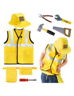 Disfraz de Constructor iPlay, iLearn con Chaleco y Sombrero