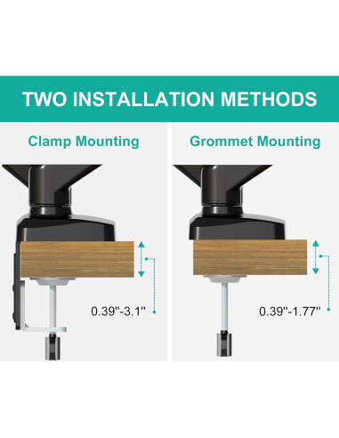 Soporte Doble para Laptop y Monitor WALI GSMP002LP Negro