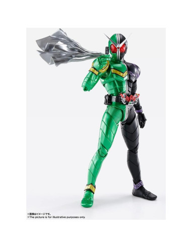Figura de Acción Kamen Rider Double Cyclone Joker Bandai 14.5 cm