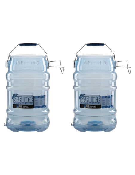 Hielo Tote San Jamar SI6000 6 Galones Azul Paquete de 2