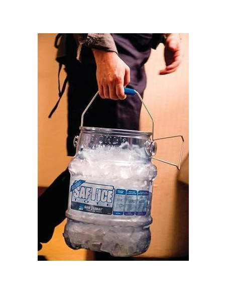 Hielo Tote San Jamar SI6000 6 Galones Azul Paquete de 2