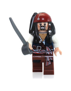 Minifigura Jack Sparrow LEGO Piratas del Caribe 5,08 cm