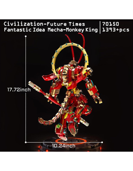 JMBricklayer Mecha Mono Rey 70150 Juguete de Construcción