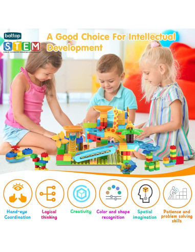 BATTOP Carrera de Canicas 167 PCS Juguete Educativo STEM