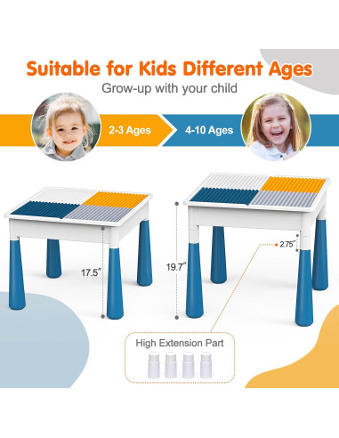 Mesa de Actividades Arscniek 7 en 1 con 152 Piezas