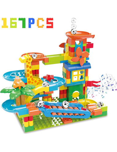 BATTOP Carrera de Canicas 167 PCS Juguete Educativo STEM