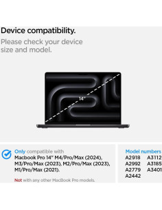 Funda Spigen para MacBook Pro 35.6 cm M4/M3/M2/M1 Negro 2