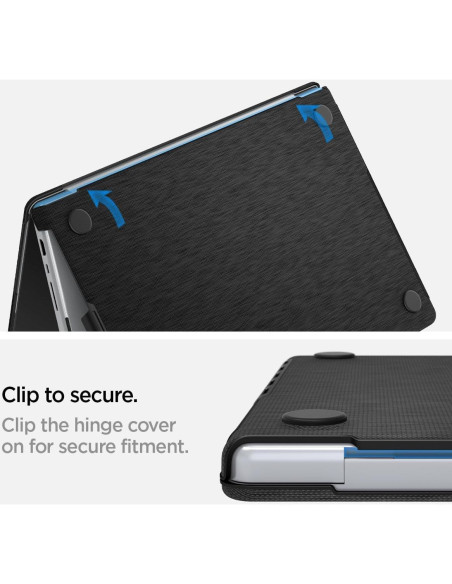 Funda Spigen para MacBook Pro 35.6 cm M4/M3/M2/M1 Negro Funda Spigen para MacBook Pro 35.6 cm M4/M3/M2/M1 Negro
