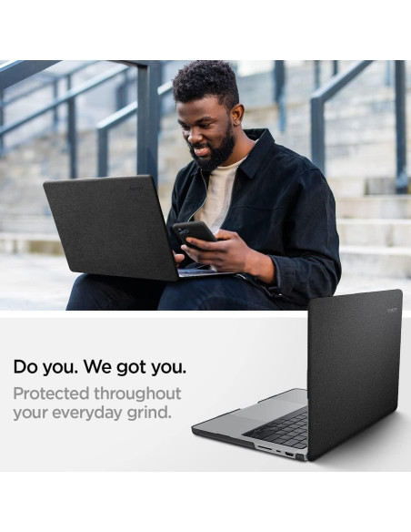 Funda Spigen para MacBook Pro 35.6 cm M4/M3/M2/M1 Negro Funda Spigen para MacBook Pro 35.6 cm M4/M3/M2/M1 Negro