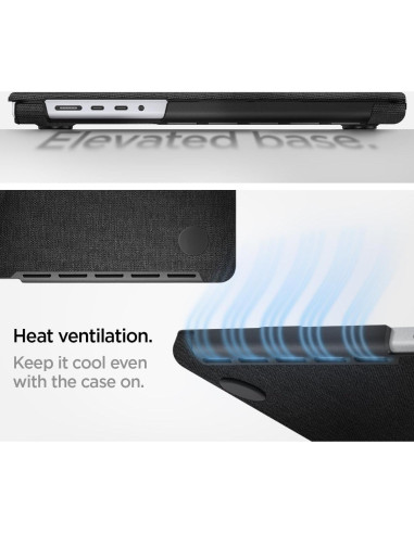 Funda Spigen para MacBook Pro 35.6 cm M4/M3/M2/M1 Negro