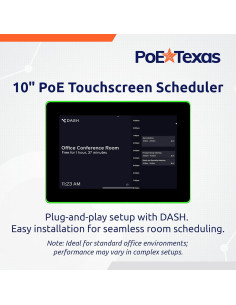Programador de Reuniones PoE Texas 10" Pantalla Táctil LED 2