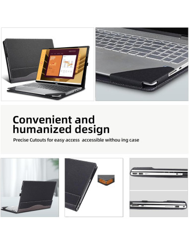 Funda para Laptop DELL Latitude 5550 15.6" Cuero PU Gris