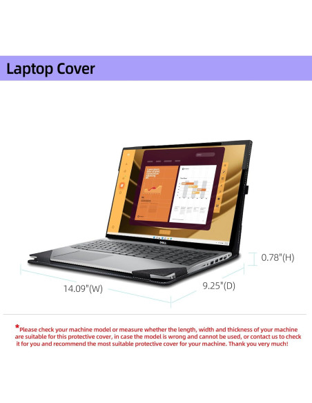 Funda para Laptop DELL Latitude 5550 15.6" Cuero PU Gris