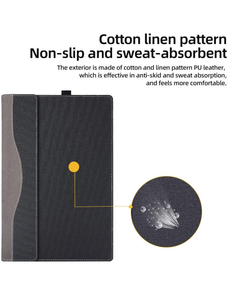 Funda para Laptop DELL Latitude 5550 15.6" Cuero PU Gris