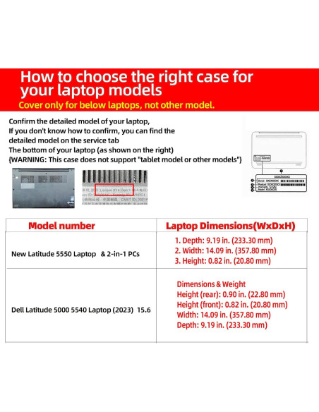 Funda para Laptop DELL Latitude 5550 15.6" Cuero PU Gris