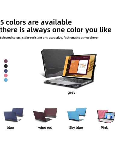 Funda para Laptop DELL Latitude 5550 15.6" Cuero PU Gris