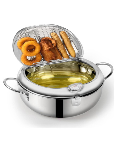 Olla de freír profunda Acero Inoxidable 304 3.4L Control Temperatura