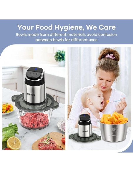 Procesador de Alimentos Ganiza GC10-S 2 Velocidades 8 Tazas