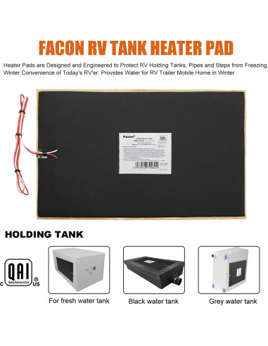 Almohadilla Calefactora Facon 12x18cm 12V - 2 Pack