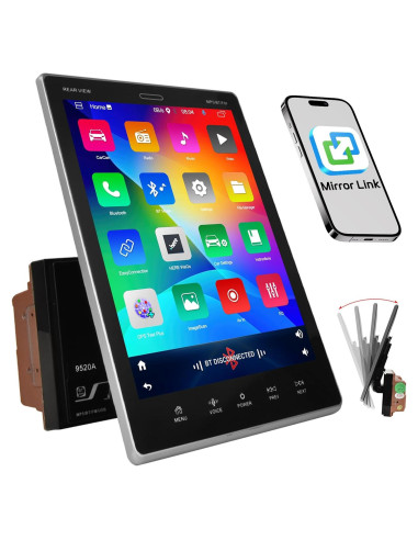 Podofo Estéreo de Coche Android 9.5" Pantalla Táctil GPS