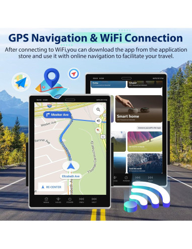 Podofo Estéreo de Coche Android 9.5" Pantalla Táctil GPS