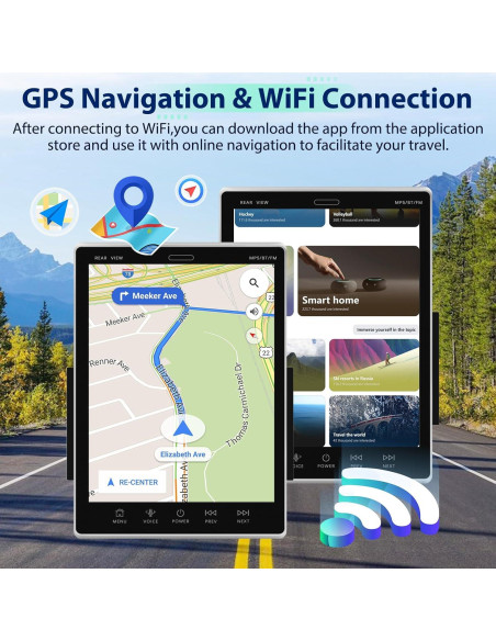 Podofo Estéreo de Coche Android 9.5" Pantalla Táctil GPS