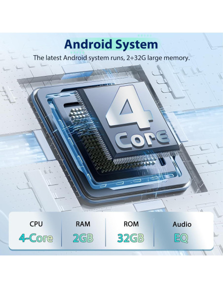 Podofo Estéreo de Coche Android 9.5" Pantalla Táctil GPS