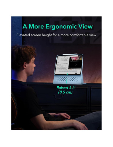 Funda ESR para iPad Air 13" M3/M2 2024/2025, Soporte Ajustable