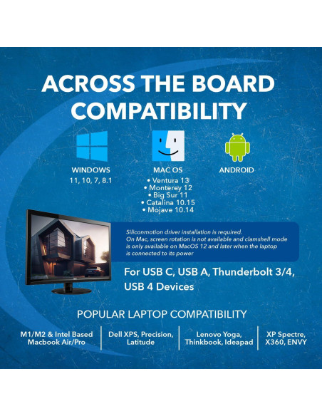 OREI Adaptador HDMI Doble Monitor 4K USB-C y USB-A